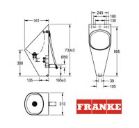 FRANKE CAMPUS URINARIO INOX